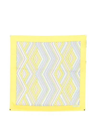 Missoni Zigzag-print Scarf In Yellow