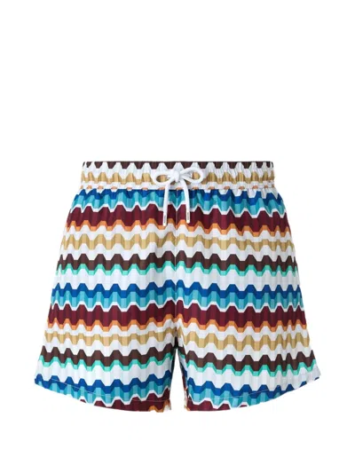 Missoni Zigzag-print Swim Shorts In Blue