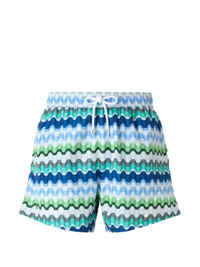 Missoni Zigzag-print Swim Shorts In Blue
