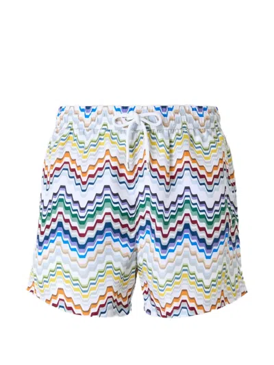 Missoni Zigzag-print Swim Shorts In Multi
