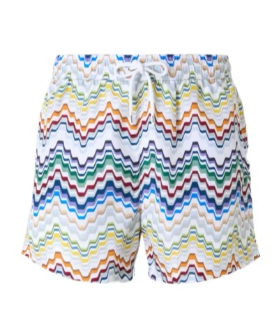 Missoni Zigzag-print Swim Shorts In Multi