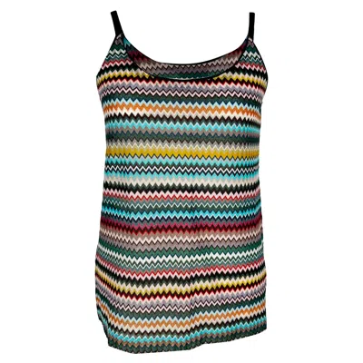 Pre-owned Missoni Zigzag-print Tank Top In Multicolor Viscose