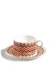 Missoni Zigzag-print Teacups In Multi