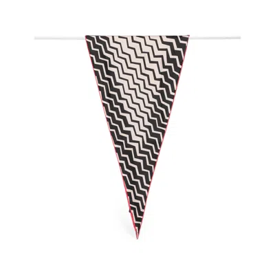 Missoni Zigzag-print Triangle Scarf In Black