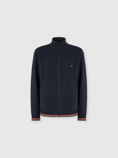 MISSONI MISSONI ZIP-UP HIGH-NECK SWEATSHIRT WITH KNIT EMBROIDERY AND LOGO