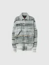 Missoni Oversized Check Wool-blend Bomber Jacket In Blue