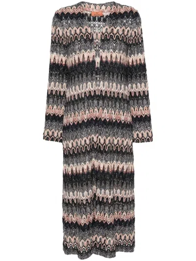 Missoni Patterned Long Cardigan In Multi