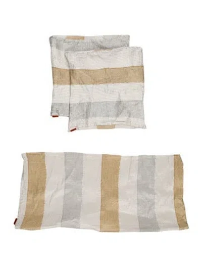 Pre-owned Missonihome 3-piece Throw Pillow Cover Set In Metallic