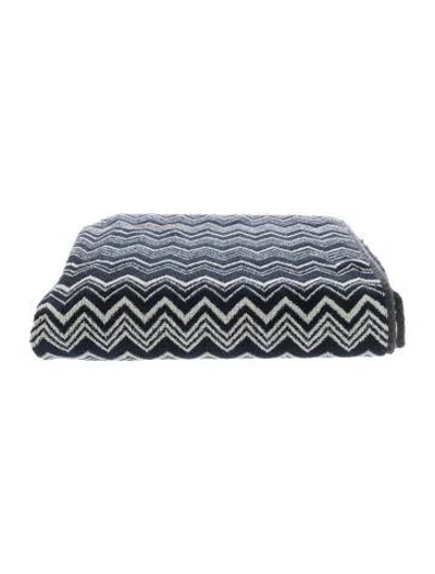 Pre-owned Missonihome Bath Towel In Black/white