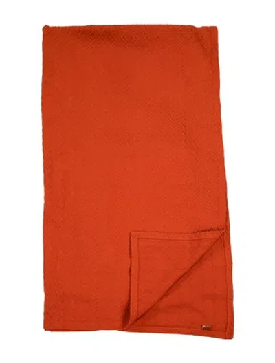 Pre-owned Missonihome By T&j Vestor Woven Chevron Quilt In Orange