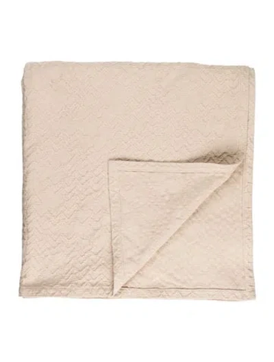 Pre-owned Missonihome Cotton Jacquard Coverlet In Neutral