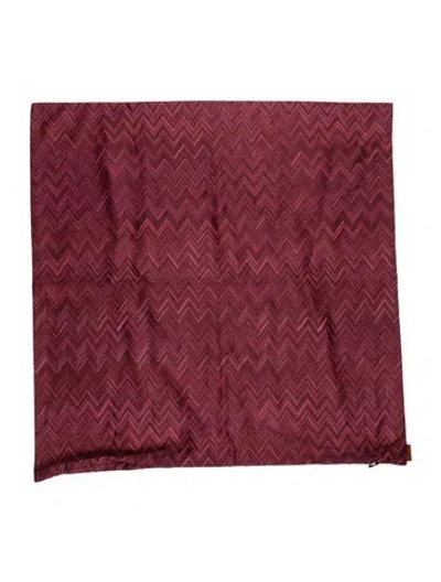 Pre-owned Missonihome Cotton Throw Pillow Cover In Red