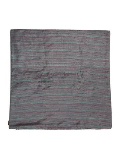 Pre-owned Missonihome Jacquard Striped Throw Pillow Cover In Blue/red