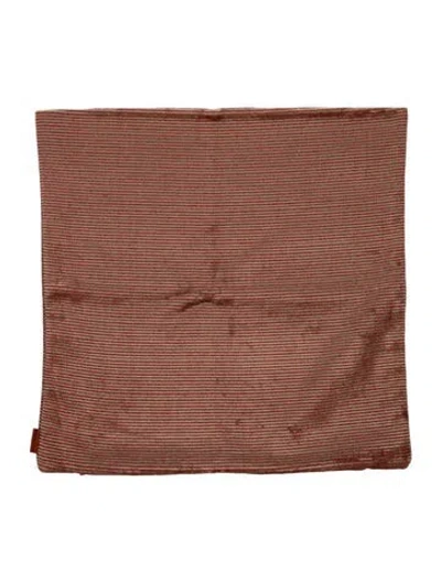 Pre-owned Missonihome Jacquard Striped Throw Pillow Cover In Neutrals/red