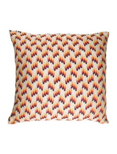 Pre-owned Missonihome Jacquard Throw Pillow In Orange