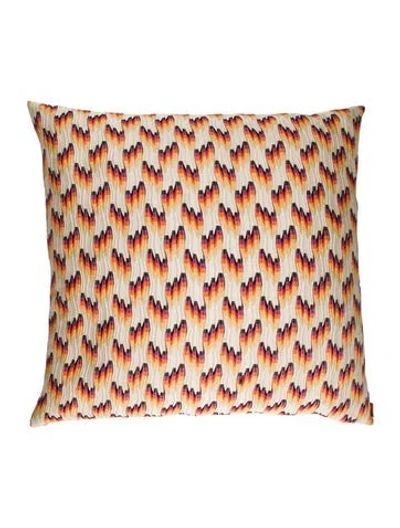Pre-owned Missonihome Jacquard Throw Pillow In Orange