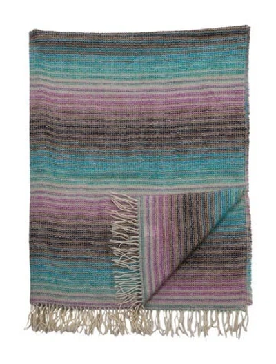 Pre-owned Missonihome Norris Throw Blanket In Blue