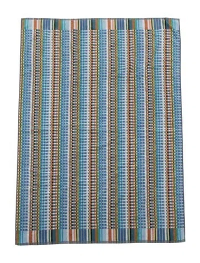 Pre-owned Missonihome Patterned Large Bath Towel In Blue