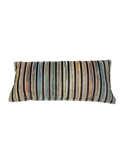 Pre-owned Missonihome Patterned Lumbar Throw Pillow In Green