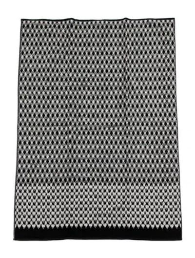 Pre-owned Missonihome Patterned Terry Cloth Beach Towel In Black