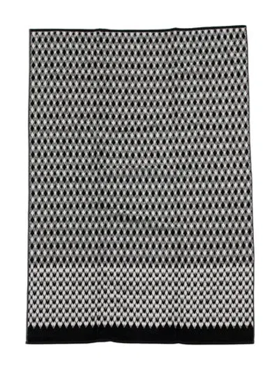 Pre-owned Missonihome Patterned Terry Cloth Beach Towel In Black