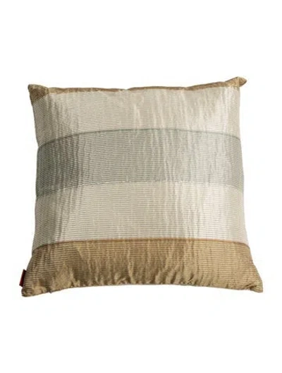 Pre-owned Missonihome Pleated Metallic Pillow In Metallic/neutrals