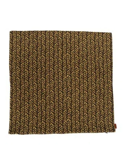 Pre-owned Missonihome Printed Canvas Pillow Cover In Multicolor