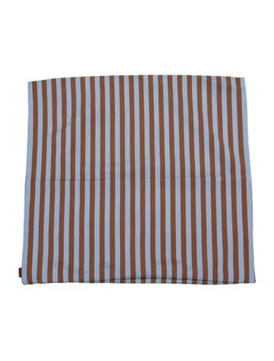 Pre-owned Missonihome Striped Twill Pillow In Blue/orange
