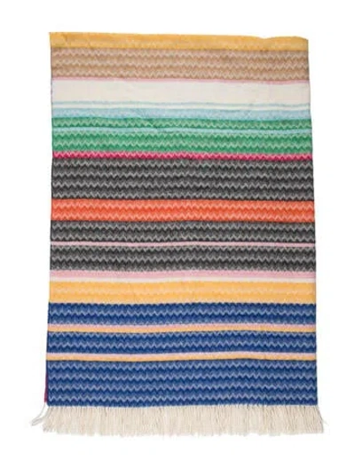 Pre-owned Missonihome Wilbert Throw Blanket In Multicolor