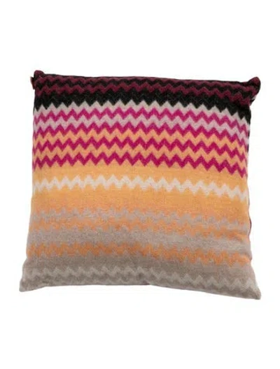 Pre-owned Missonihome Wool-blend Humbert Throw Pillow In Neutral