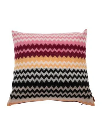 Pre-owned Missonihome Wool-blend Humbert Throw Pillow In Neutrals