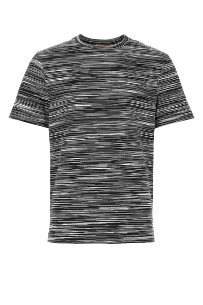 Missoni Embroidered Cotton T-shirt In Black