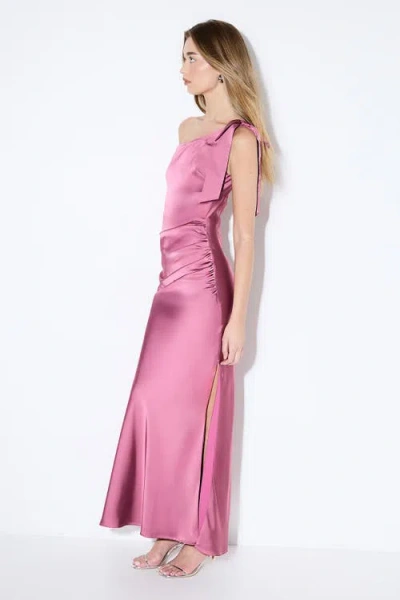 Misspap Asymmetric Shoulder Bridesmaid Dress In Multi