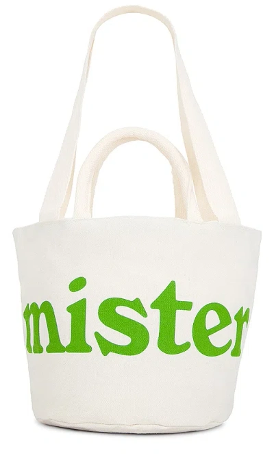 Mister Green Round Grow Pot Small Tote Bag In Natural