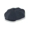 Mister Miller - Master Hatter Men's Blue Finchs Jeans Oversized Bakerboy Cap In Premium Selvedge Denim In Blue