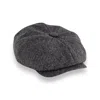 Mister Miller - Master Hatter Men's Grey Albert's Smoke Bakerboy Cap In Merino Lambswool In Gray