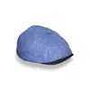 Mister Miller - Master Hatter Men's Jack's Waterloo Newsboy Cap In Blue Herringbone Wool In Blue