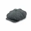 Mister Miller - Master Hatter Men's Rileys Favourite Bakerboy Cap In Grey Herringbone Harris Tweed In Grey