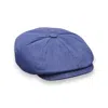 Mister Miller - Master Hatter Men's Theo's Rally Navy Blue Waterproof Newsboy Cap In Blue