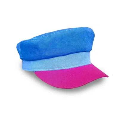 Mister Miller - Master Hatter Women's Blue Skippers Flag Sailor Hat In Irish Linen