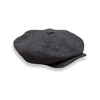 Mister Miller - Master Hatter Women's Grey Finchs Gypsy Oversized Bakerboy Hat In Harris Tweed
