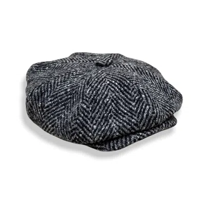 Mister Miller - Master Hatter Women's Neutrals Finchs Chess Oversize Bakerboy Hat In Black/white