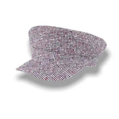 Mister Miller - Master Hatter Women's Skippers Capri Sailor Hat In Flecked Italian Linen In Pink