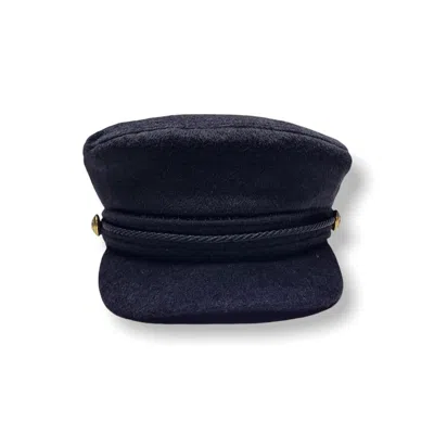 Mister Miller - Master Hatter Women's Skippers Mate, Sailor Hat In Black Mohair