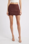 Mistress Rocks Chocolate Miniskirt In Chocolate