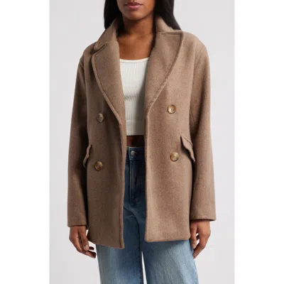 Mistress Rocks Double Breasted Wool Breasted Jacket In Sandstone