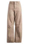 Mistress Rocks Faux Suede Balloon Pants In Mocha