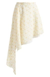 Mistress Rocks Floral Embroidered Asymmetric Hem Skirt In Floral