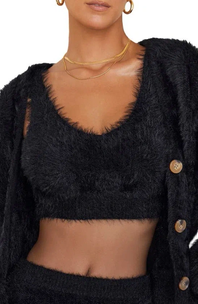 Mistress Rocks Fluffy Bralette In Black