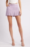 Mistress Rocks Mid Rise Miniskirt In Foggy Lavender